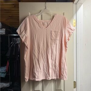 Belle by Kim Gravel Soft Pink V-Neck Tee